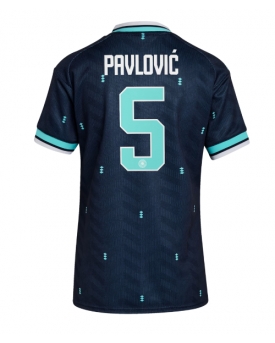 Billige Fotballdrakt Tyskland Aleksandar Pavlovic #5 Replika Bortedrakt Dame VM 2026 Kortermet Billige Fotballdrakt Tyskland Aleksandar Pavlovic #5 Replika Bortedrakt Dame VM 2026 Kortermet